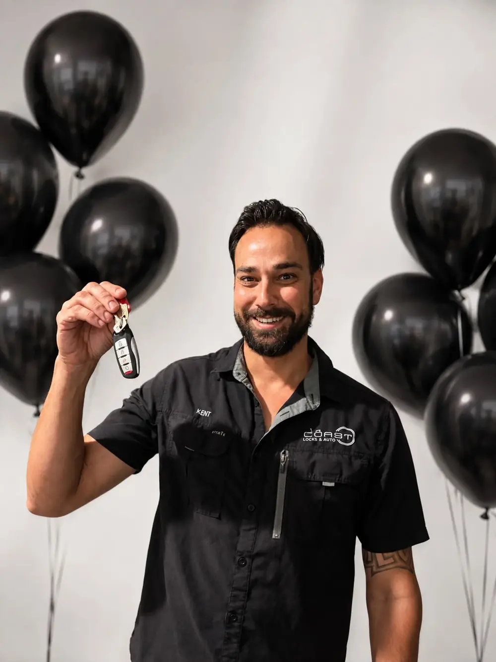 Locksmith holding a set of keys